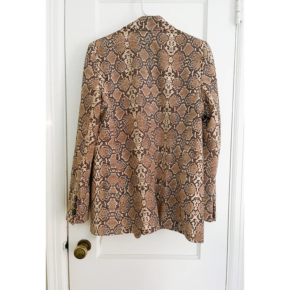 Anine Bing Madeline Blazer In Python Size Xs - image 4